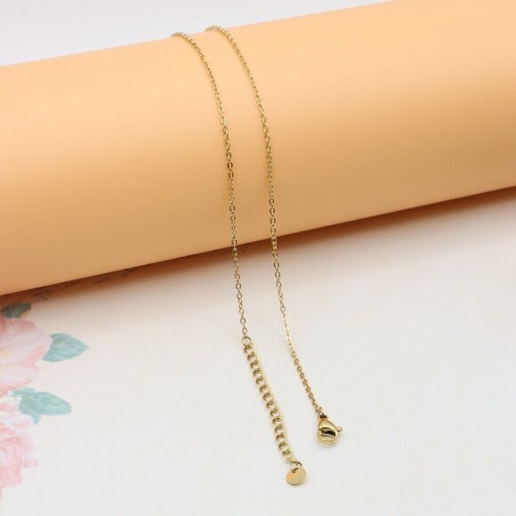 Gold Heart Pendant Yellow Necklace with Crystal Accent, XPNL0362 - Picture 11 of 12